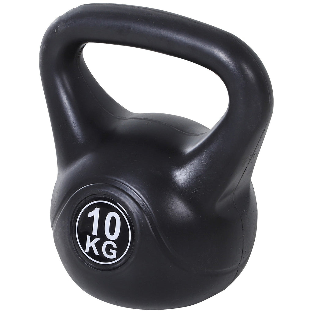 Easycomfort Kettlebell da 10 kg per Sport e Fitness in PVC with Sabbia e Maniglia Liscia Anti-Sfregamento