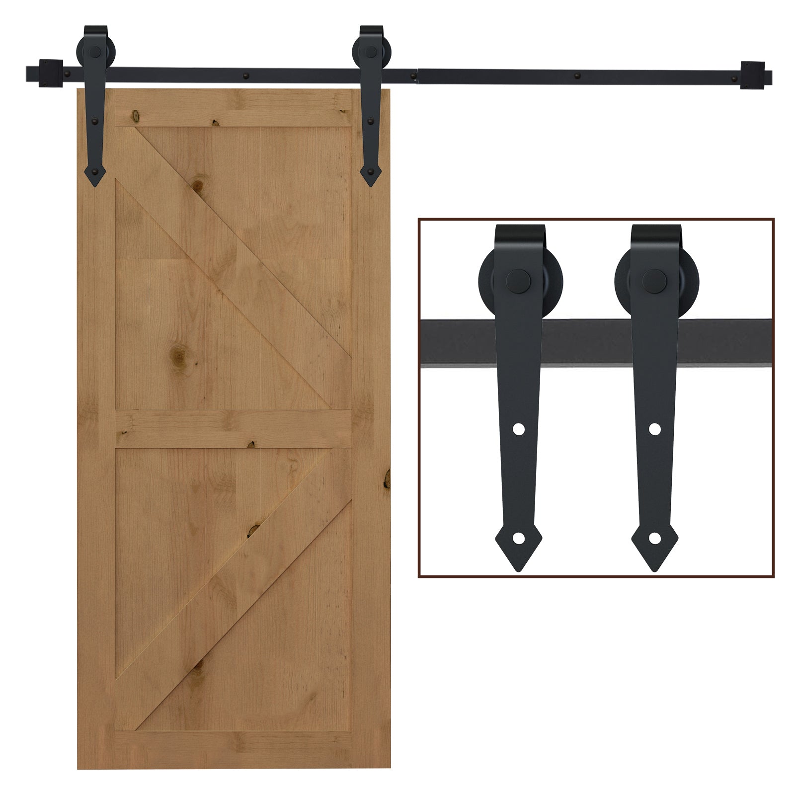 EasyComfort schuifdeurskit 200 cm zwart