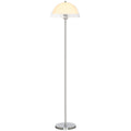 EasyComfort Lampada a Piantana Moderna con Paralume a Doppio Strato, in Metallo e Acrilico, Ø35x150 cm, Bianca
