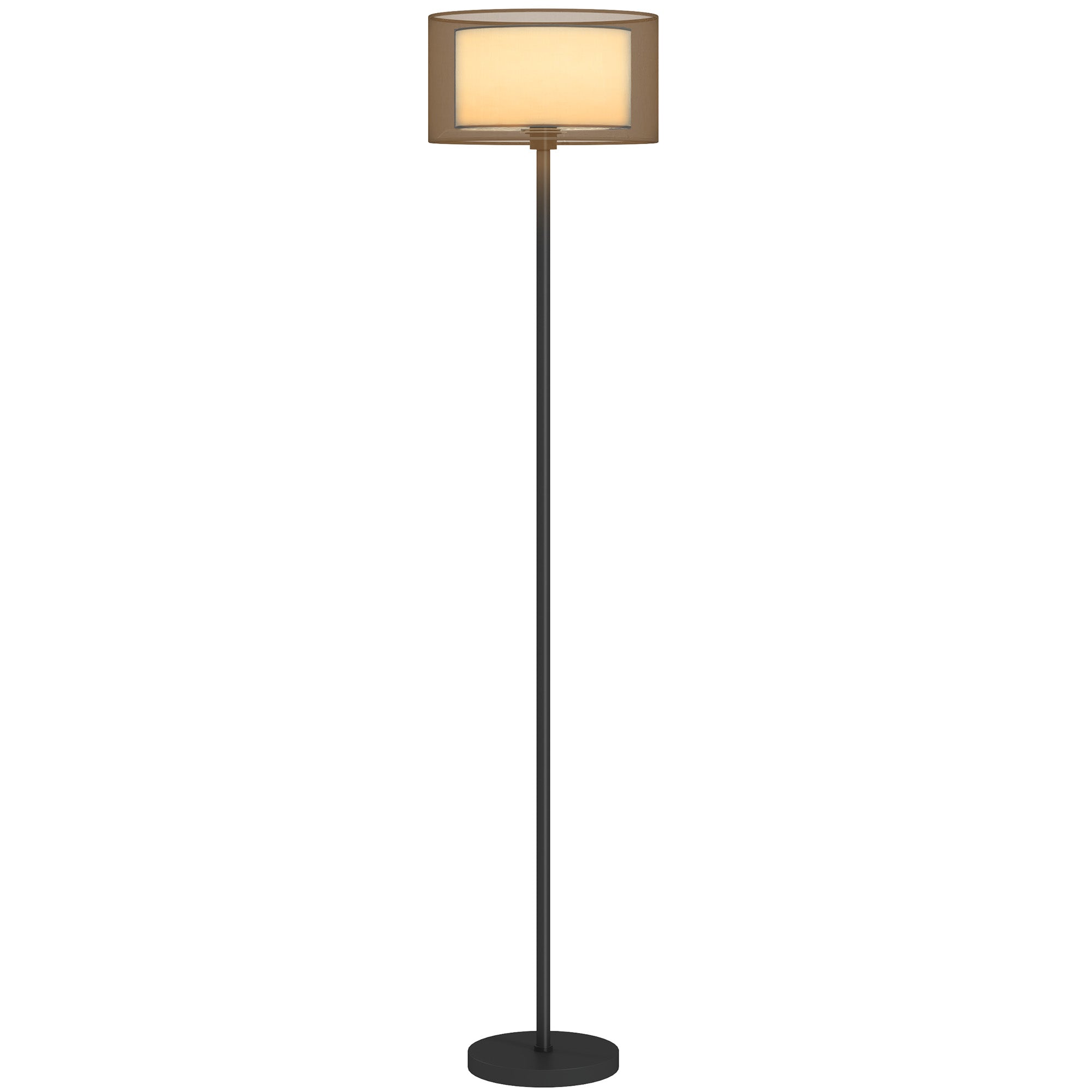 EasyComfort Moderne vloerlamp met dubbel lampscherm