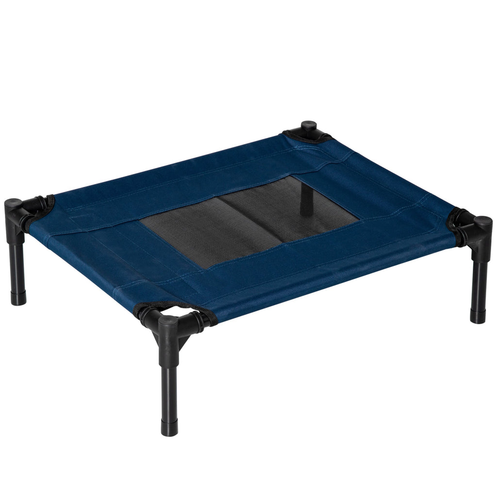 EasyComfort Lettino per Cani Rialzato con Seduta Traspirante, in Acciaio e Tessuto, 61x46x18 cm, Marrone e Nero