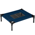 EasyComfort Lettino per Cani Rialzato con Seduta Traspirante, in Acciaio e Tessuto, 61x46x18 cm, Marrone e Nero