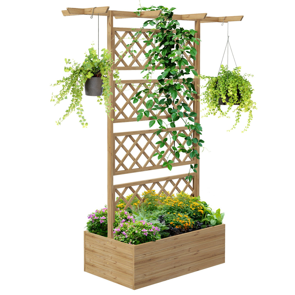 EasyComfort Letto per Orto plantenbak met traliewerk en pergola