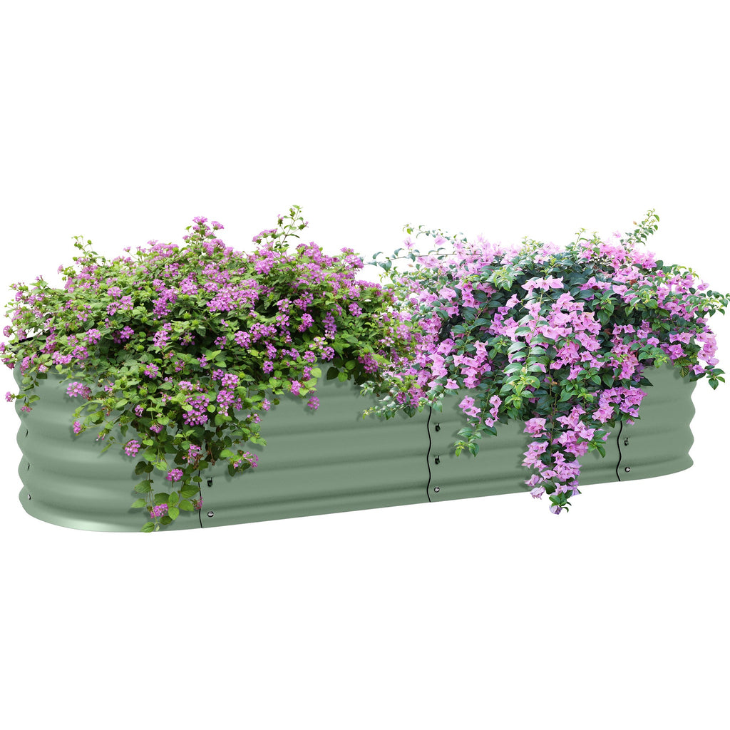 EasyComfort Letto per Orto Rialzato Modulare 150x62x30cm in Acciaio Galvanizzato with Fondo Aperto, Verde