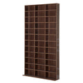 Easycomfort Mobile Libreria wall-mounted porta CD with 36 Ripiani ad Altezza Regolabile, Libreria in Legno Composito, 195x102x23.5 cm, Marrone