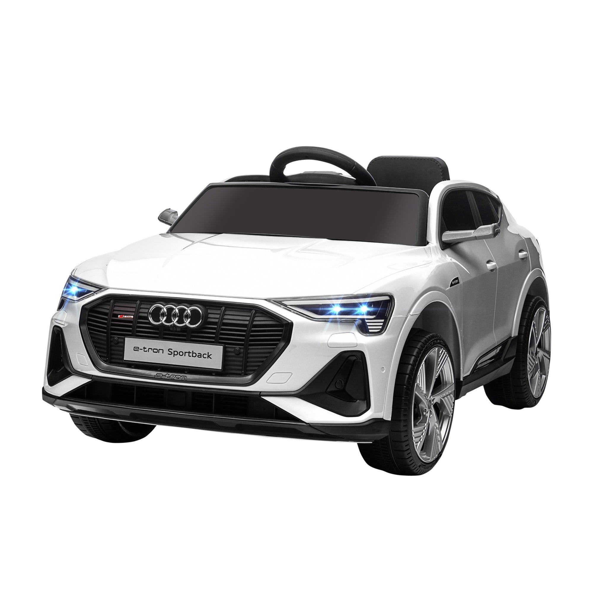 EasyComfort Auto Elettrica per Bambini 3-5 Anni, Macchina 12V with Telecomando e Luci Colorate, Velocità Fino a 8km/h, white