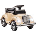 EasyComfort Macchina Elettrica per Bambini 18-48 Mesi con un clacson funzionante e USB, Auto Licenza Mercedes-Benz con Musica, Beige