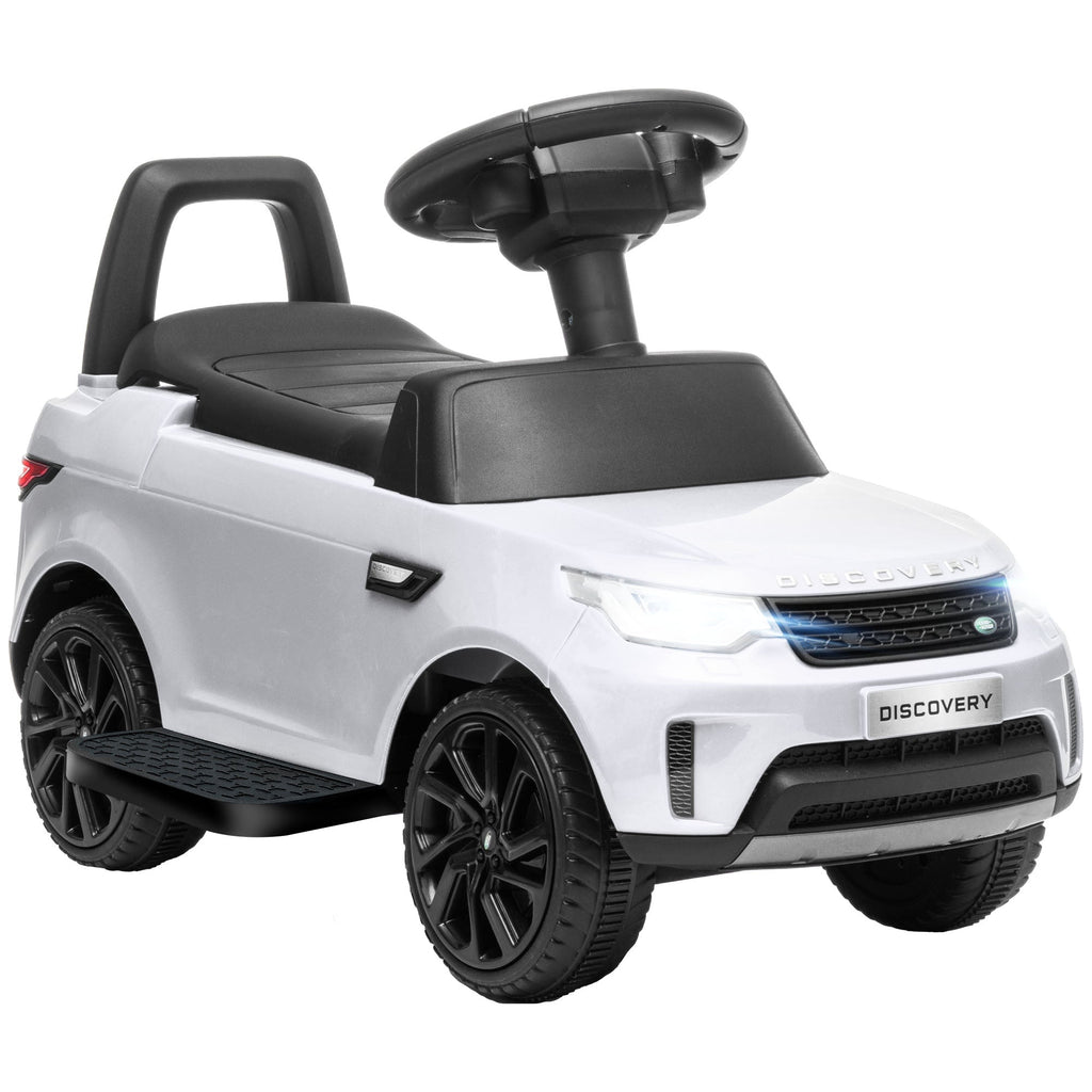 EasyComfort Macchina Elettrica per Bambini 18 mesi a 5 anni con musica e clacson, Auto a 6V, Elettrico e a Spinta,Velocità 3km/h, Bianco