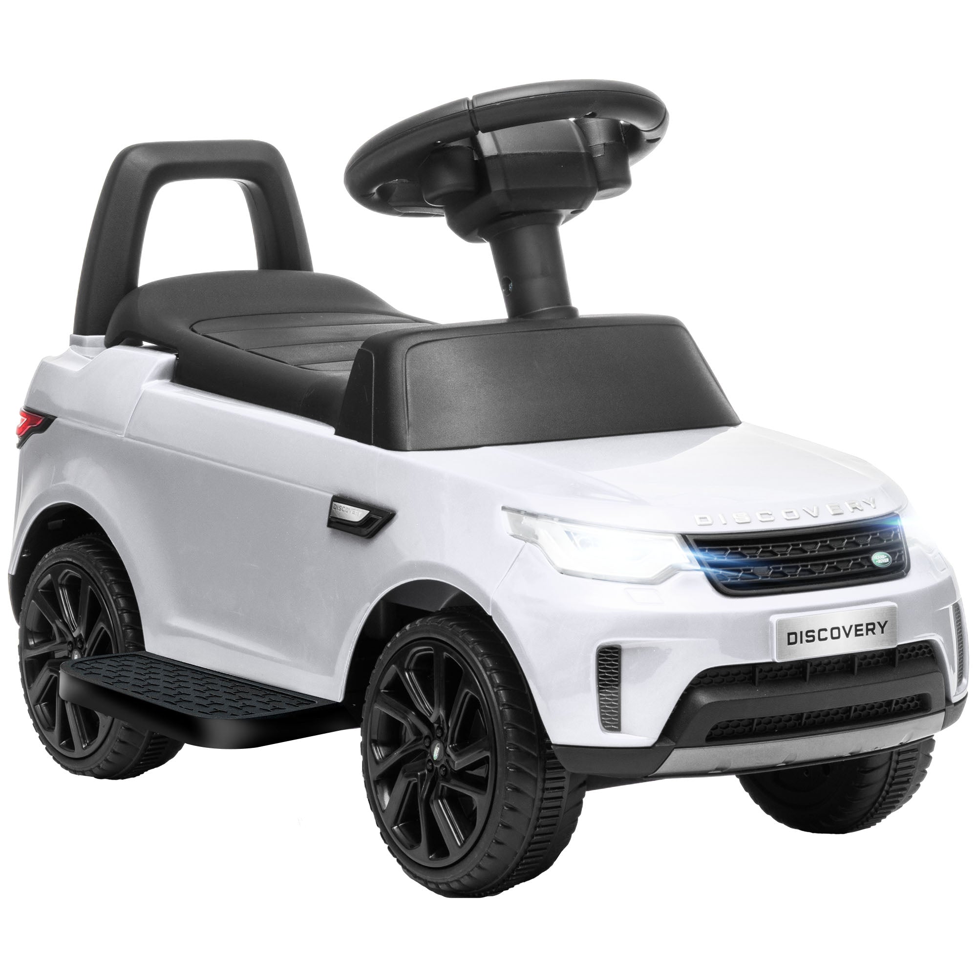 EasyComfort Macchina Elettrica per Bambini 18 mesi a 5 anni con musica e clacson, Auto a 6V, Elettrico e a Spinta,Velocità 3km/h, Bianco