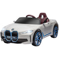 Easycomfort Macchina Elettrica per Bambini 3-6 Anni with Licenza BMW with Telecomando, Clacson e Fari, 115x67x45 cm, Bianca