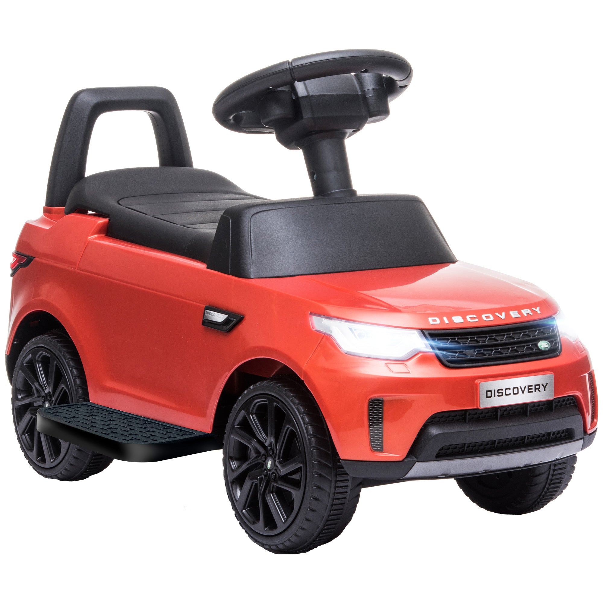 EasyComfort Macchina Elettrica per Bambini, Auto con Licenza Land Rover 6V, Funzionamento Elettrico e a Spinta, Velocità 3km/h, Rosso