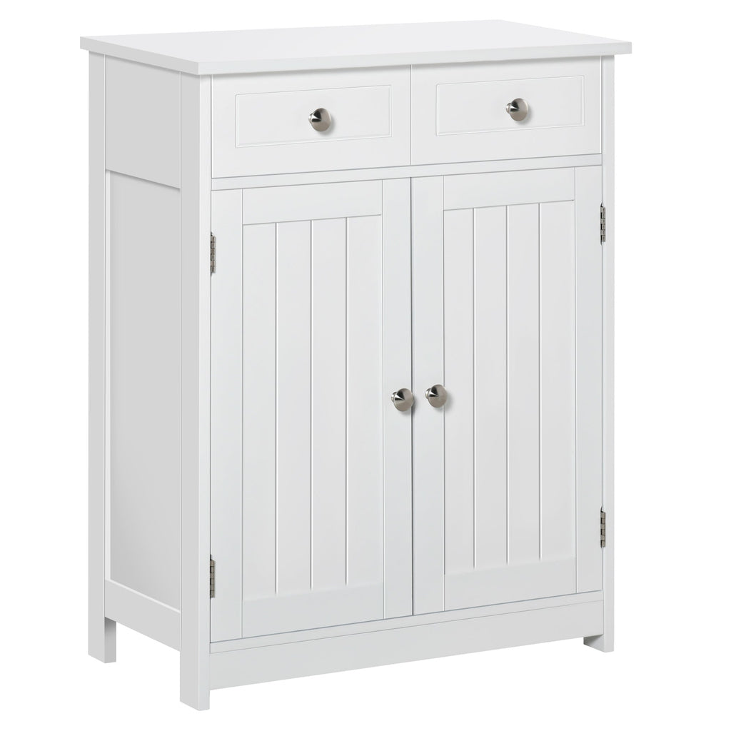 EasyComfort Badkamerkast 2-deurs met 2 lades 60x30x75 cm wit