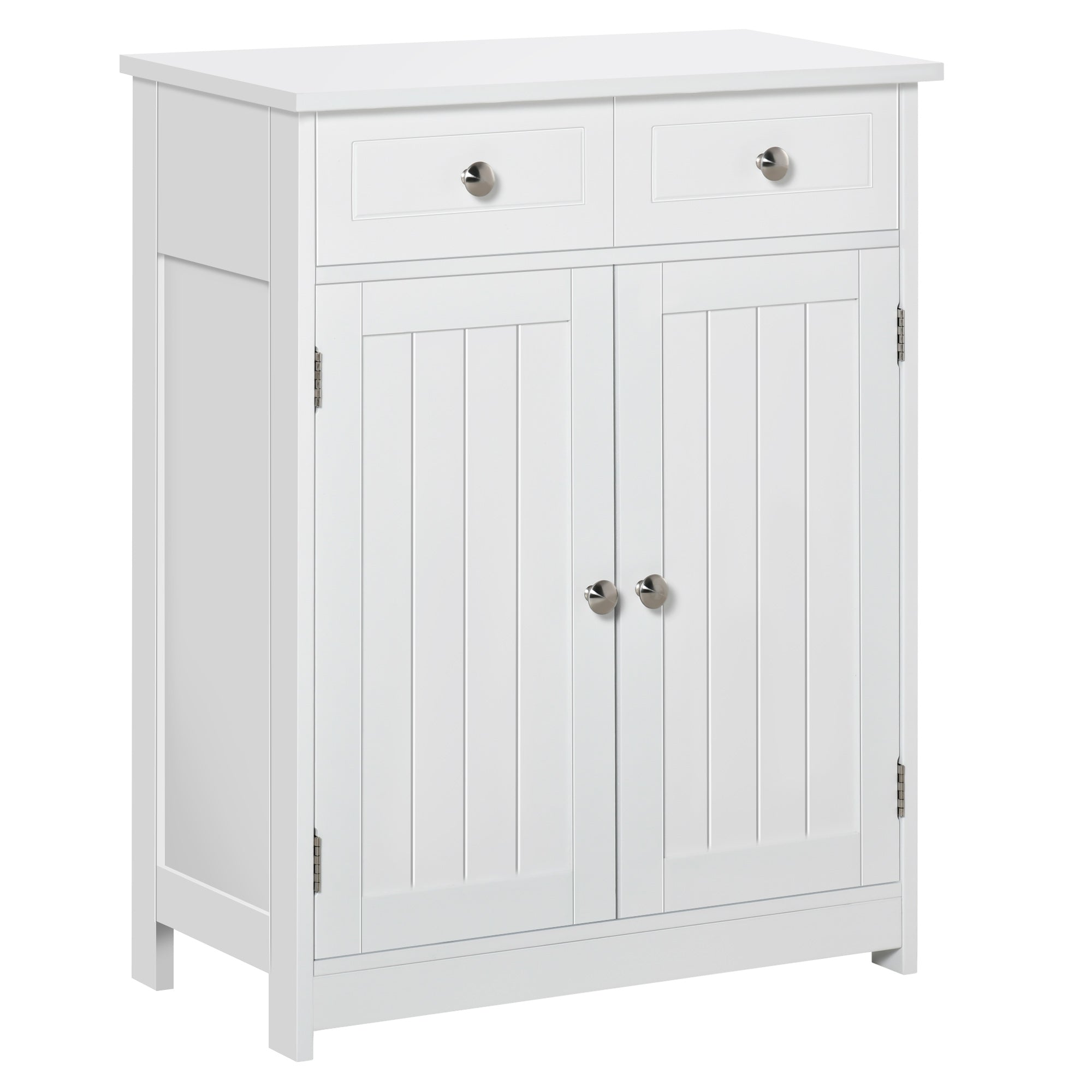 EasyComfort Badkamerkast 2-deurs met 2 lades 60x30x75 cm wit