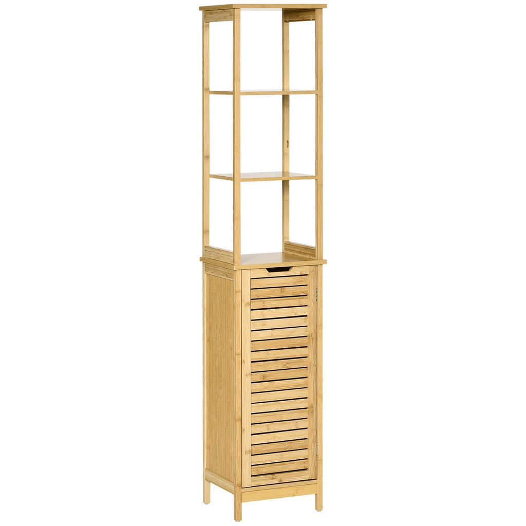 EasyComfort bamboe badkamerkast 34x30x173 cm
