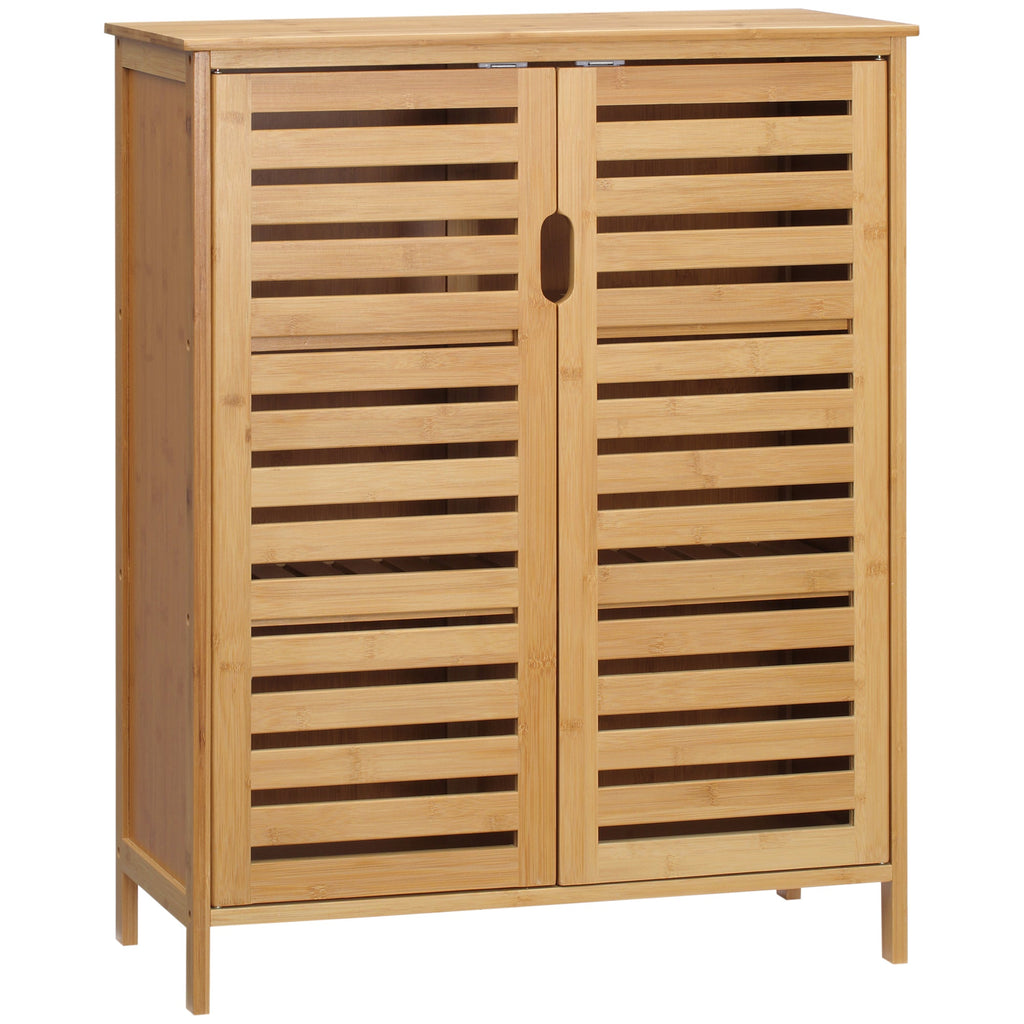 EasyComfort moderne badkamerkast bamboe 2-deurs