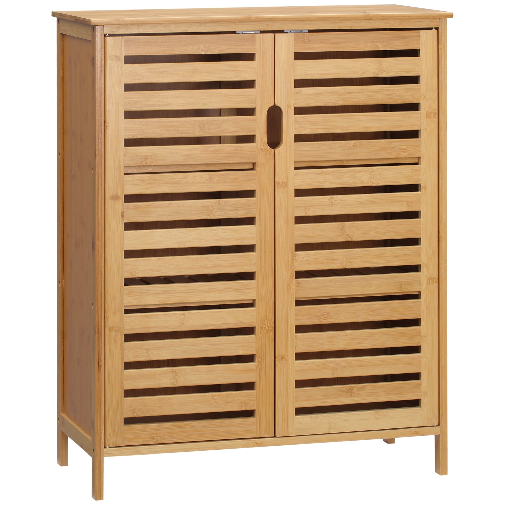 EasyComfort moderne badkamerkast bamboe 2-deurs