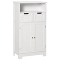 Easycomfort Mobile Bagno Multiuso Salvaspazio, Armadietto da Bagno with Armadietto 2 Ante, Mensola e 2 Cassetti Regolabili, 60x30x108.8cm, white