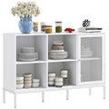 EasyComfort Buffetkast 4 open planken en kastje 120x37x81.5 cm wit