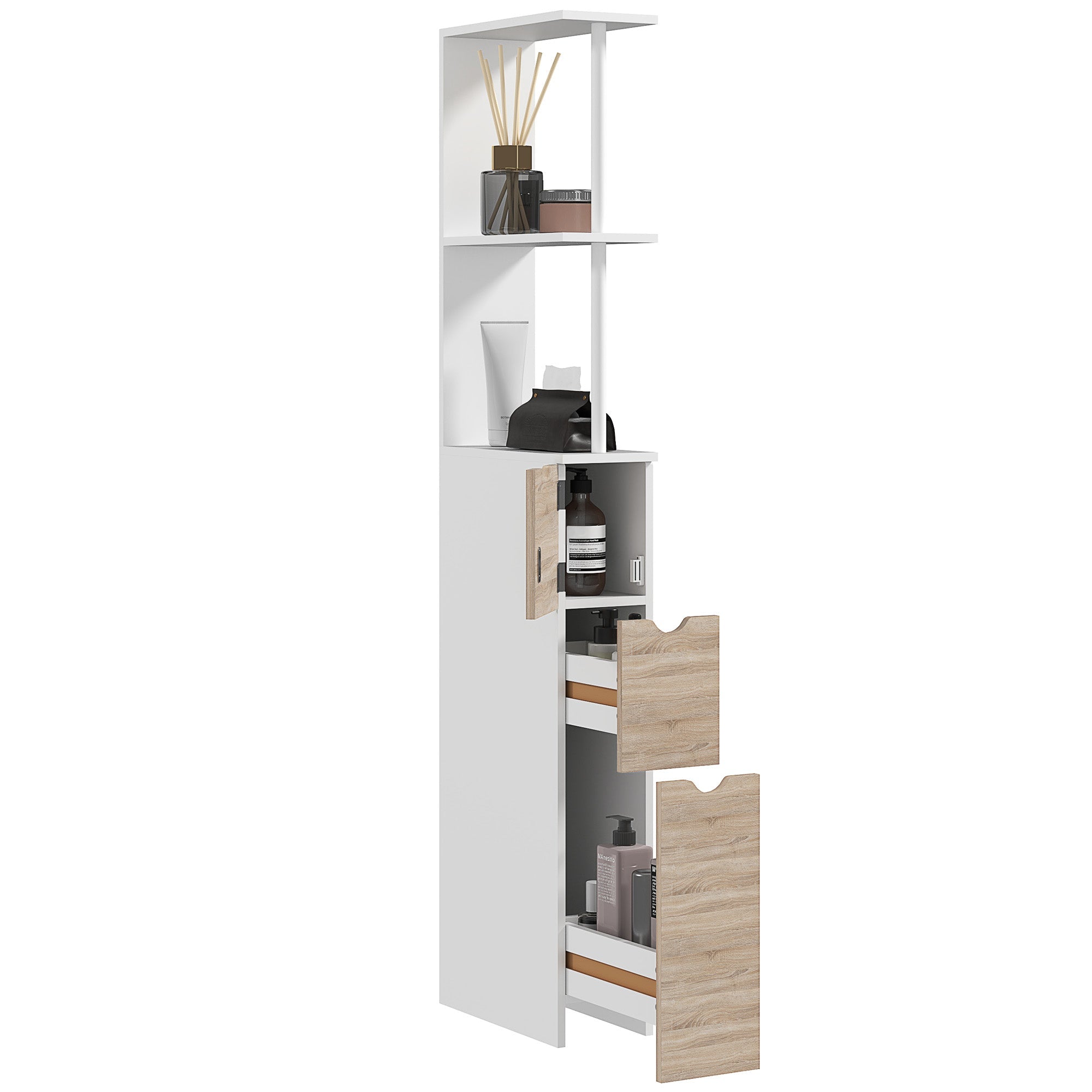 EasyComfort Badkamerkolomkast 15x33x136 cm