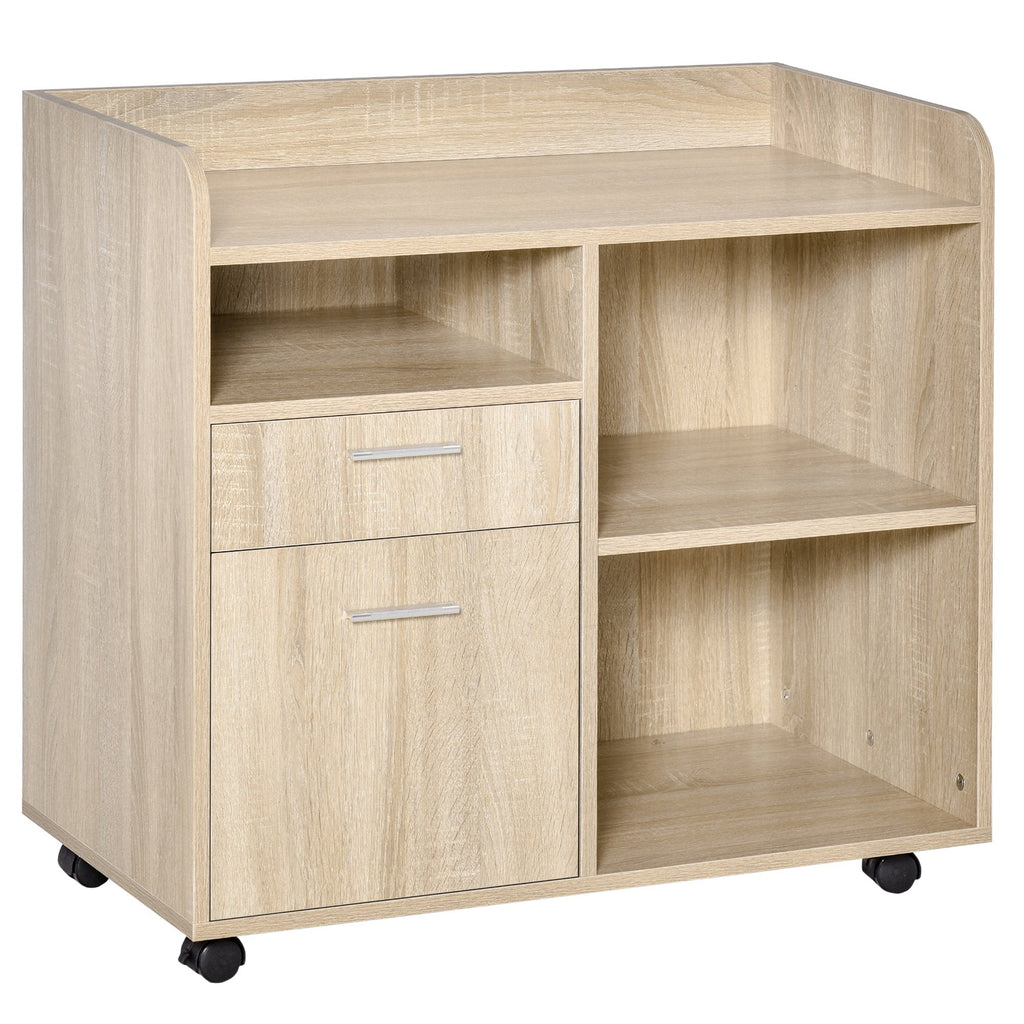 EasyComfort Mobile multiuso with 4 Ruote, Rovere, 80x40x72cm
