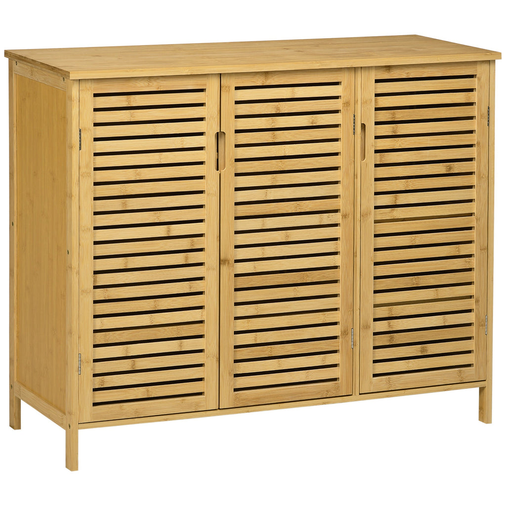 EasyComfort Schoenenkast 8 planken bamboe 100x35x80 cm