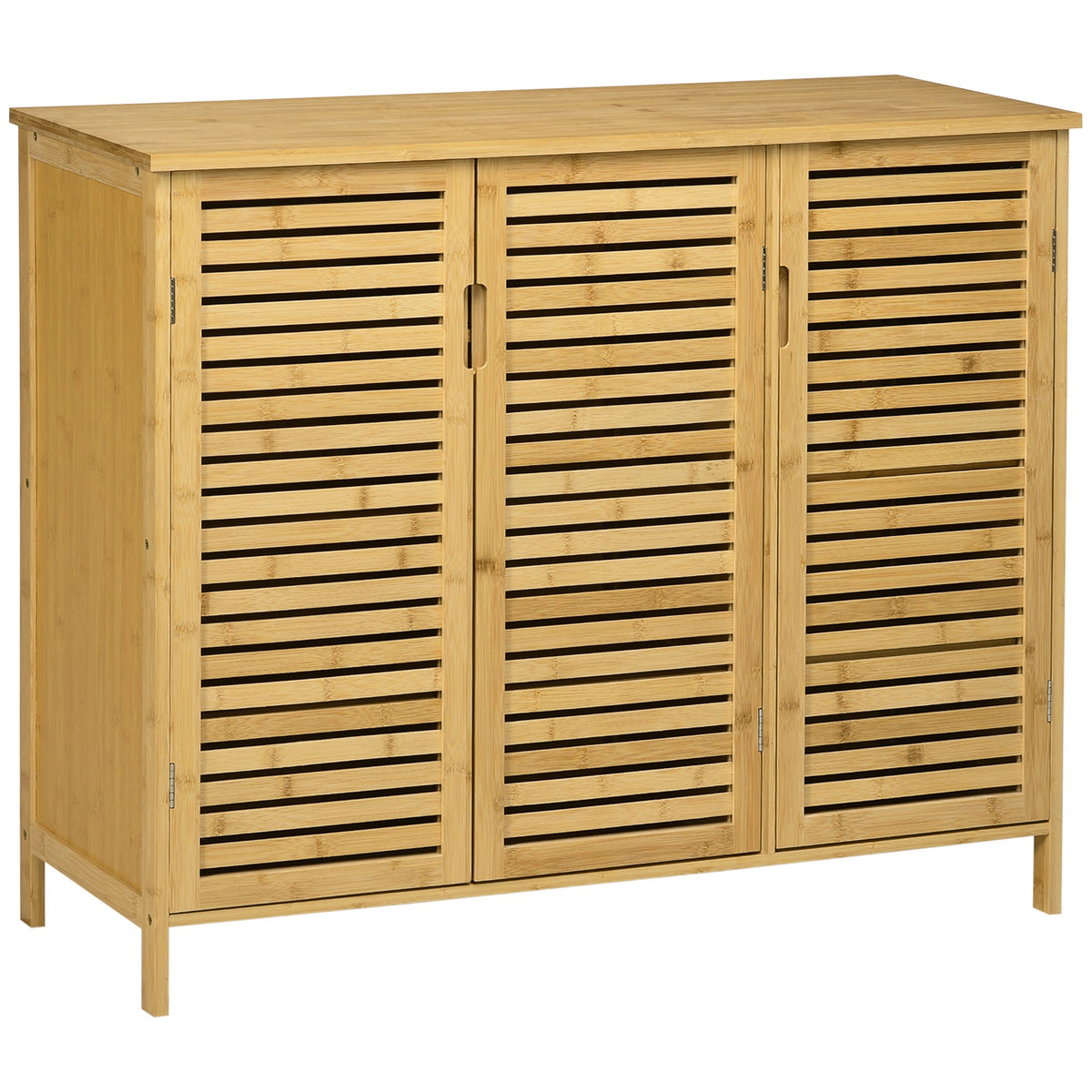 EasyComfort Schoenenkast 8 planken bamboe 100x35x80 cm