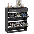EasyComfort schoenenkast 12 paar zwart 80x30x91.5 cm