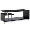 Easycomfort Mobile TV Moderno with Ripiano in Legno, Mobiletto Tavolino Basso da Salotto 114x40x40.5cm, black