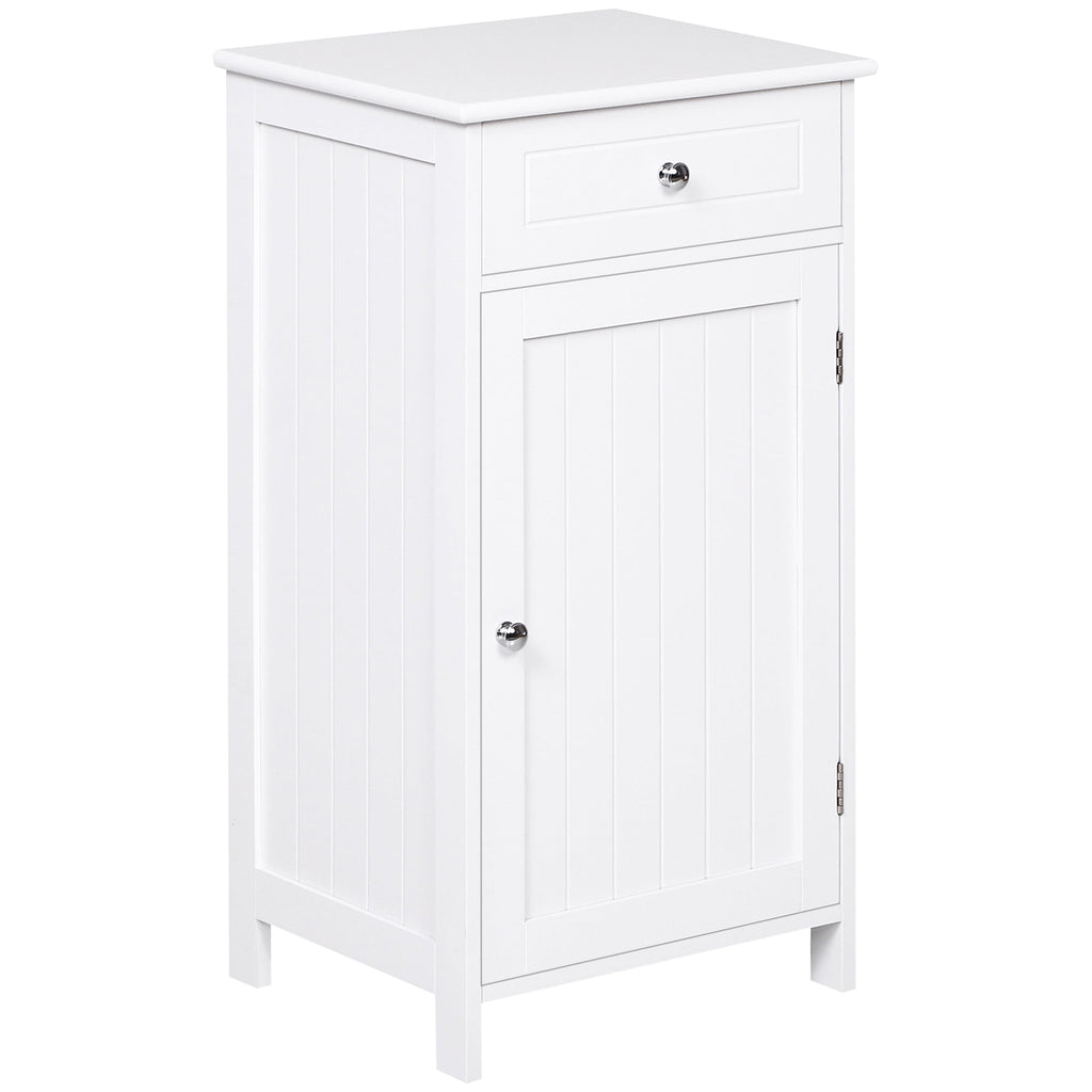 Easycomfort Mobiletto Armadietto 2 Cassetti Design Anti-Ribaltamento da Bagno in MDF 43 x 34 x 77cm white