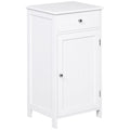 Easycomfort Mobiletto Armadietto 2 Cassetti Design Anti-Ribaltamento da Bagno in MDF 43 x 34 x 77cm white