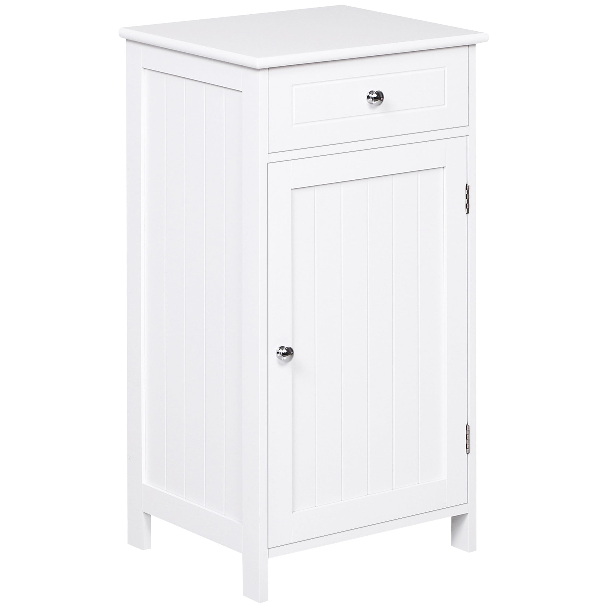 Easycomfort Mobiletto Armadietto 2 Cassetti Design Anti-Ribaltamento da Bagno in MDF 43 x 34 x 77cm white