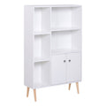 EasyComfort boekenkast met dennenhouten pootjes wit 80x23.5x118 cm