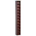EasyComfort Mobiletto porta CD da Parete with Mensole semplice elegante funzionale in Legno mobile marrone 21 x 20 x 175cm