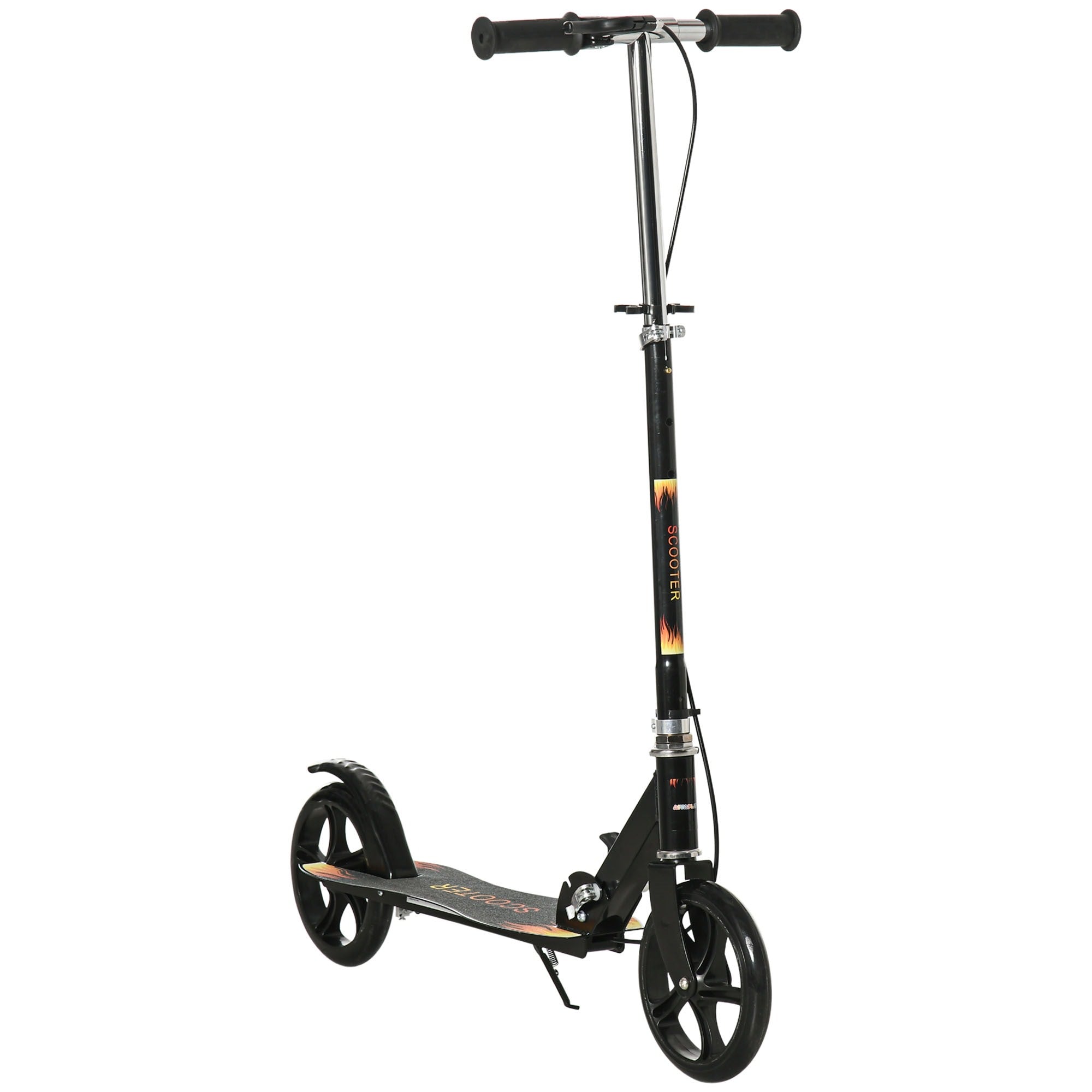 Easycomfort Monopattino per Bambini 7-14 Anni with Manubrio Regolabile su 3 Altezze, 86x35x93/98/103 cm, black