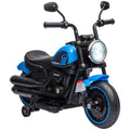 Easycomfort Moto Elettrica per Bambini 18-36 Mesi in PP e Metallo with Rotelle e Fanale, 76x42x57 cm, Blu e black