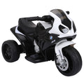Easycomfort Moto Elettrica per Bambini Max. 20kg with Licenza BMW, Macchina Elettrica with 3 Ruote, Batteria Ricaricabile 6V, white Nera, 66x37x44cm