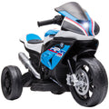 Easycomfort Moto per Bambini 18-60 Mesi Modello BMW HP4 with Fari, Musica e Pedali, in PP e Metallo, 82.5x42x54 cm, Blu