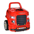 Easycomfort Officina Camion Giocattolo with Motore e 61 Accessori per Bambini 3-5 Anni, Ruote e Maniglia, 40x39x47cm, Rosso