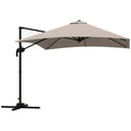 EasyComfort Parasol 3x3 m zijarm khaki