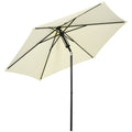 Easycomfort Ombrellone da Giardino 2.7x2.5 m, in Poliestere e Metallo with Tettuccio Inclinabile, Beige black