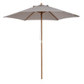 EasyComfort 6-spaaks tuinparasol 2.5x2.3m grijs