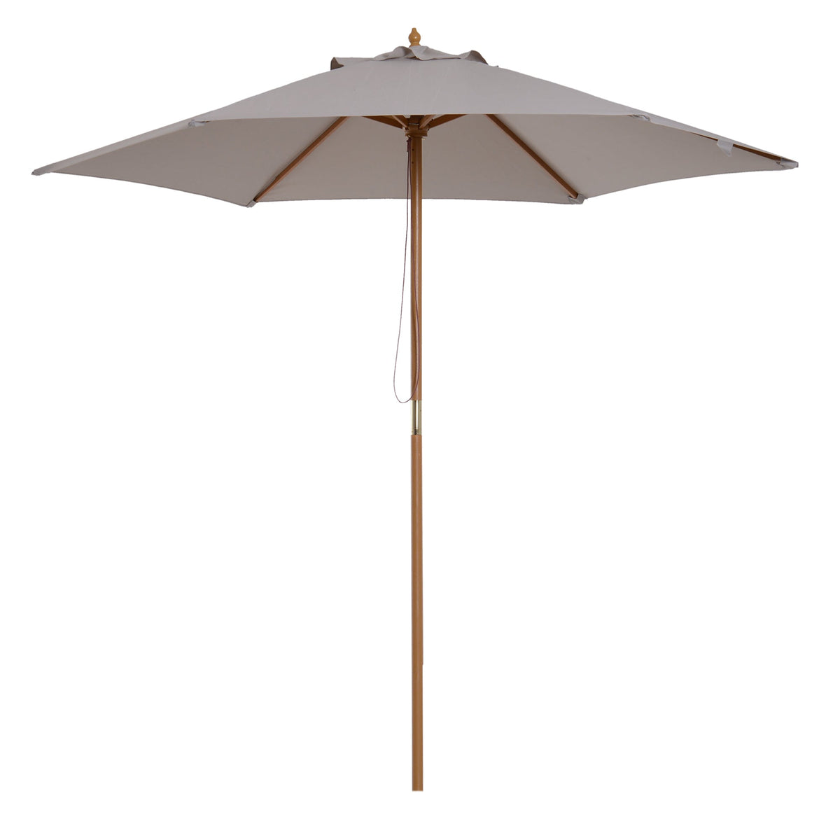 EasyComfort 6-spaaks tuinparasol 2.5x2.3m grijs