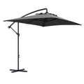 EasyComfort Decentrische zweefparasol 294x193 cm grijs