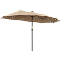 EasyComfort Dubbele tuinparasol 4.5 m met 48 LED-lampjes