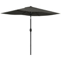 EasyComfort Ombrellone da Giardino Rettangolare 2x3 m Inclinabile with Apertura a Manovella, Grigio