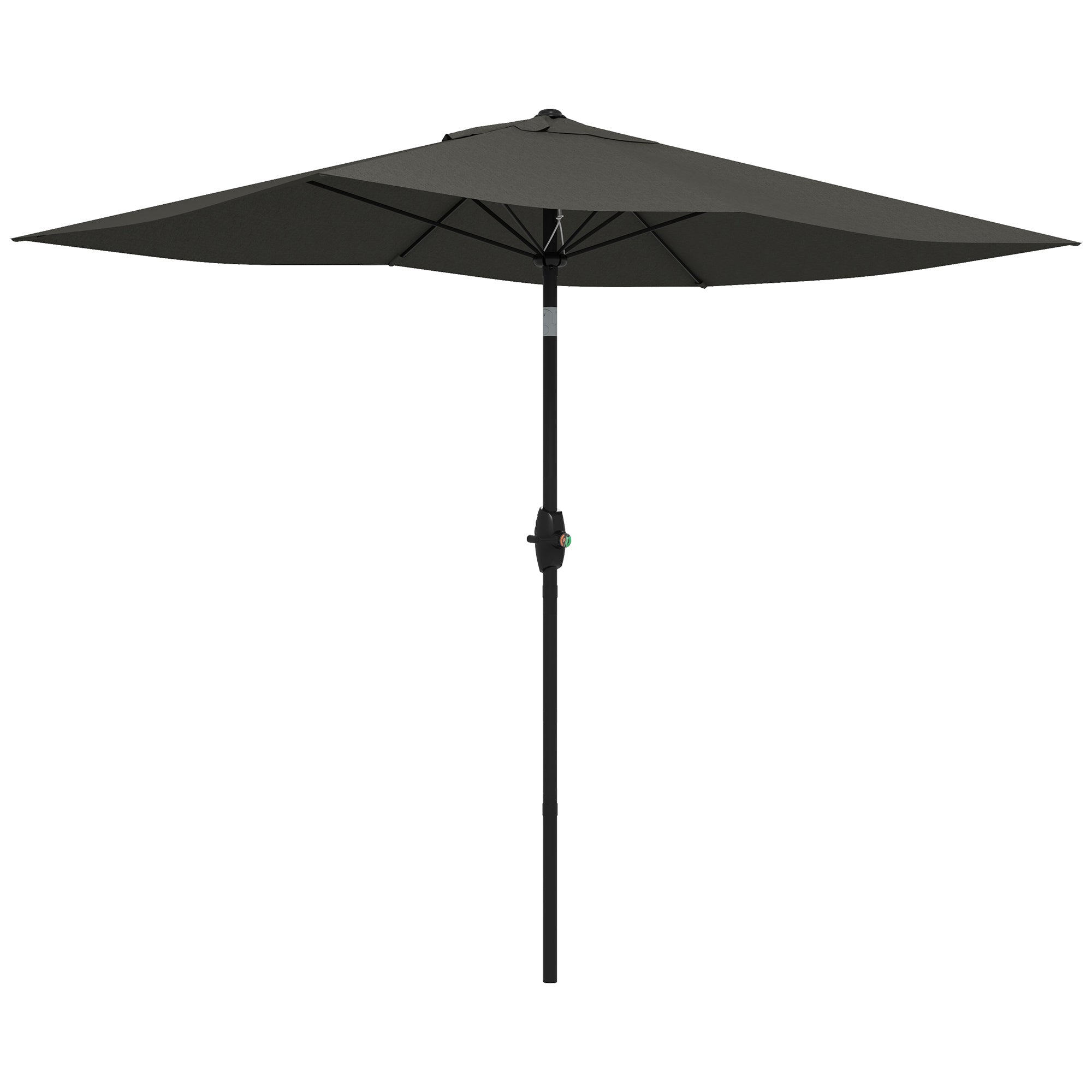 EasyComfort Ombrellone da Giardino Rettangolare 2x3 m Inclinabile with Apertura a Manovella, Grigio