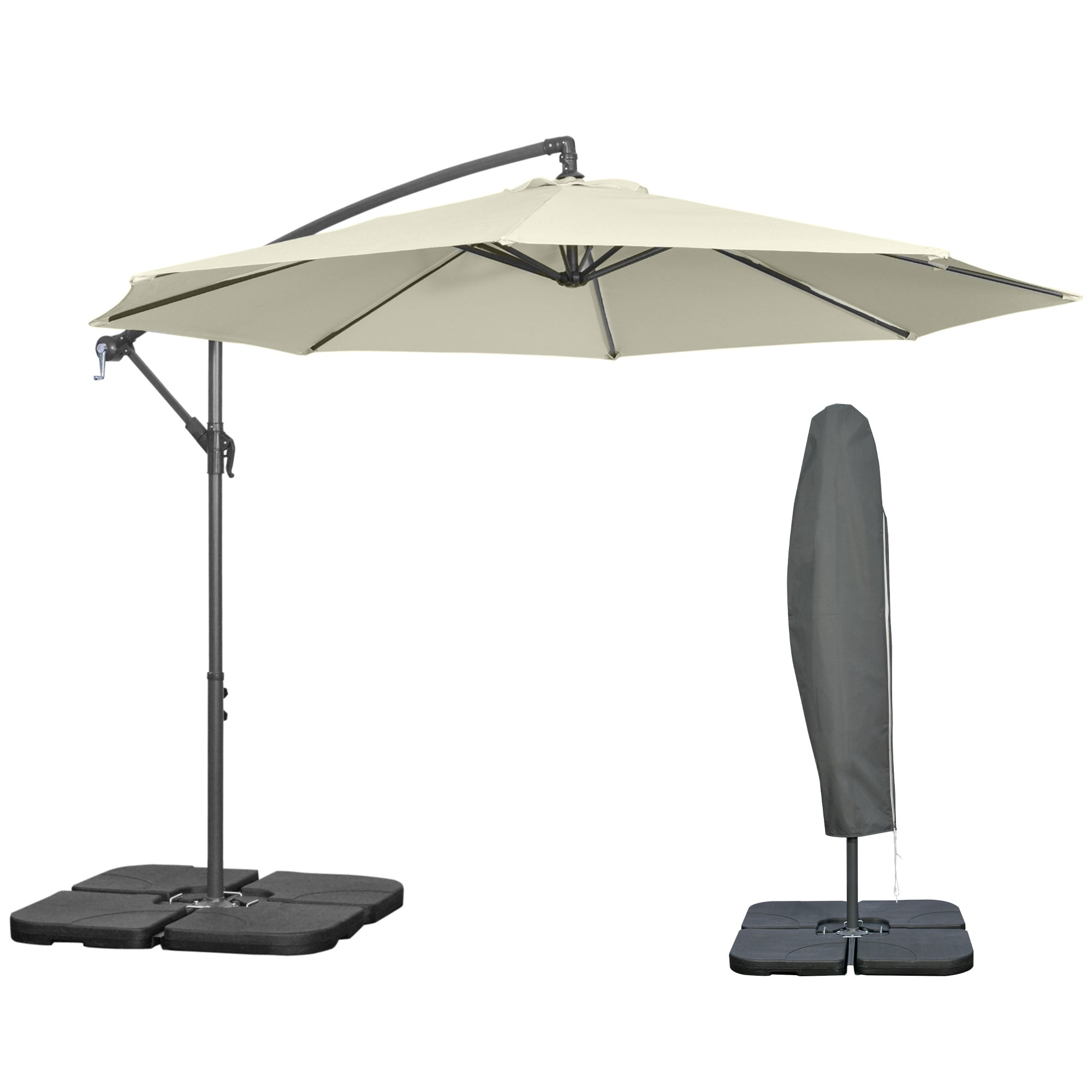 EasyComfort Hangparasol 6-spaken Ø292 x 247A cm