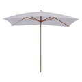 EasyComfort Ombrellone m da Giardino 2x3 in Legno Laccato with Copertura Rimovibile, white