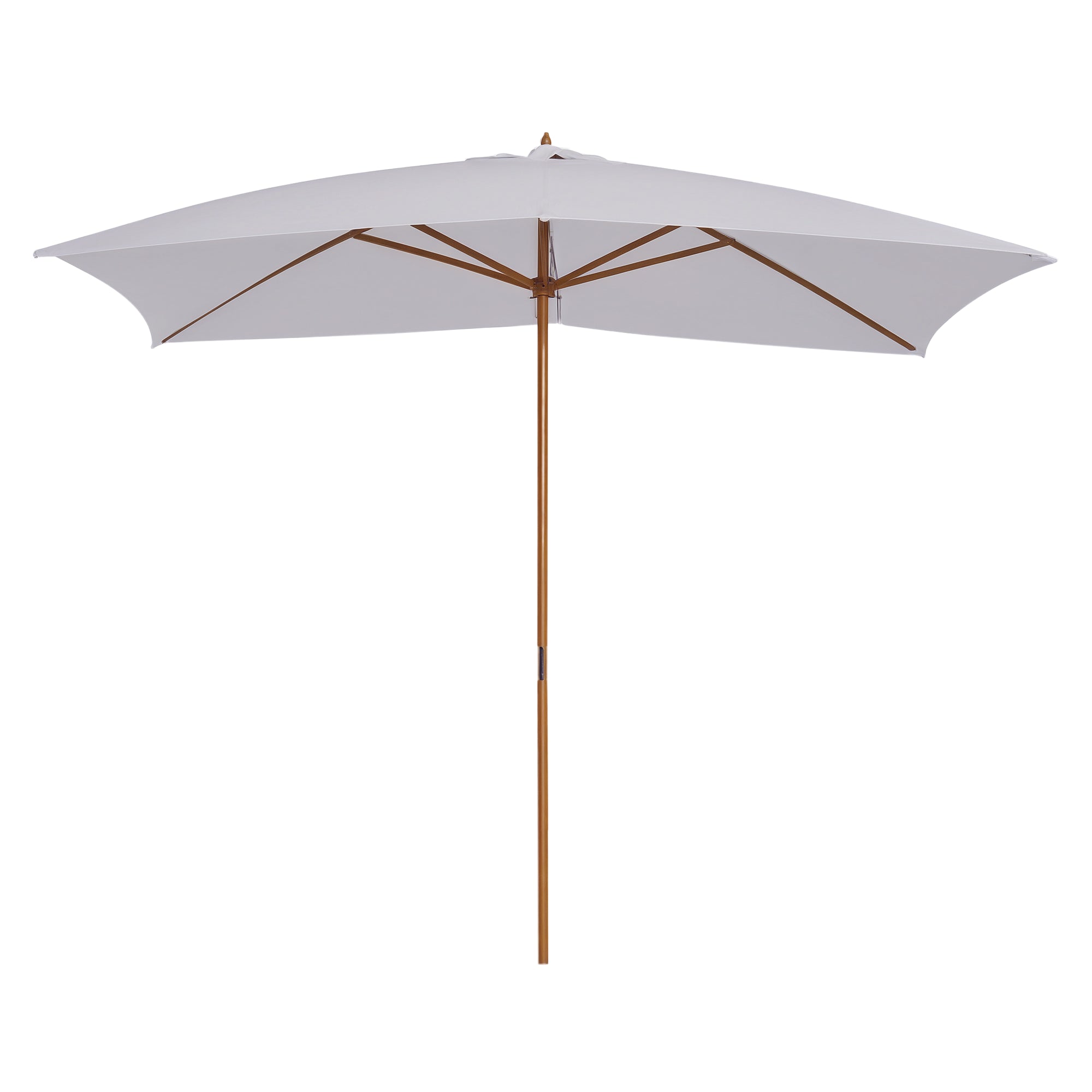 EasyComfort Ombrellone m da Giardino 2x3 in Legno Laccato with Copertura Rimovibile, white