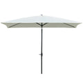 Easycomfort Ombrellone Rettangolare 2x3 m da Giardino with Apertura a Manovella e Inclinazione Regolabile, Beige